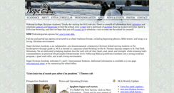 Desktop Screenshot of hopechristianacademy.org