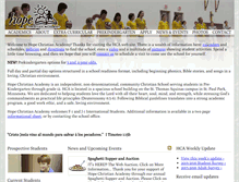 Tablet Screenshot of hopechristianacademy.org